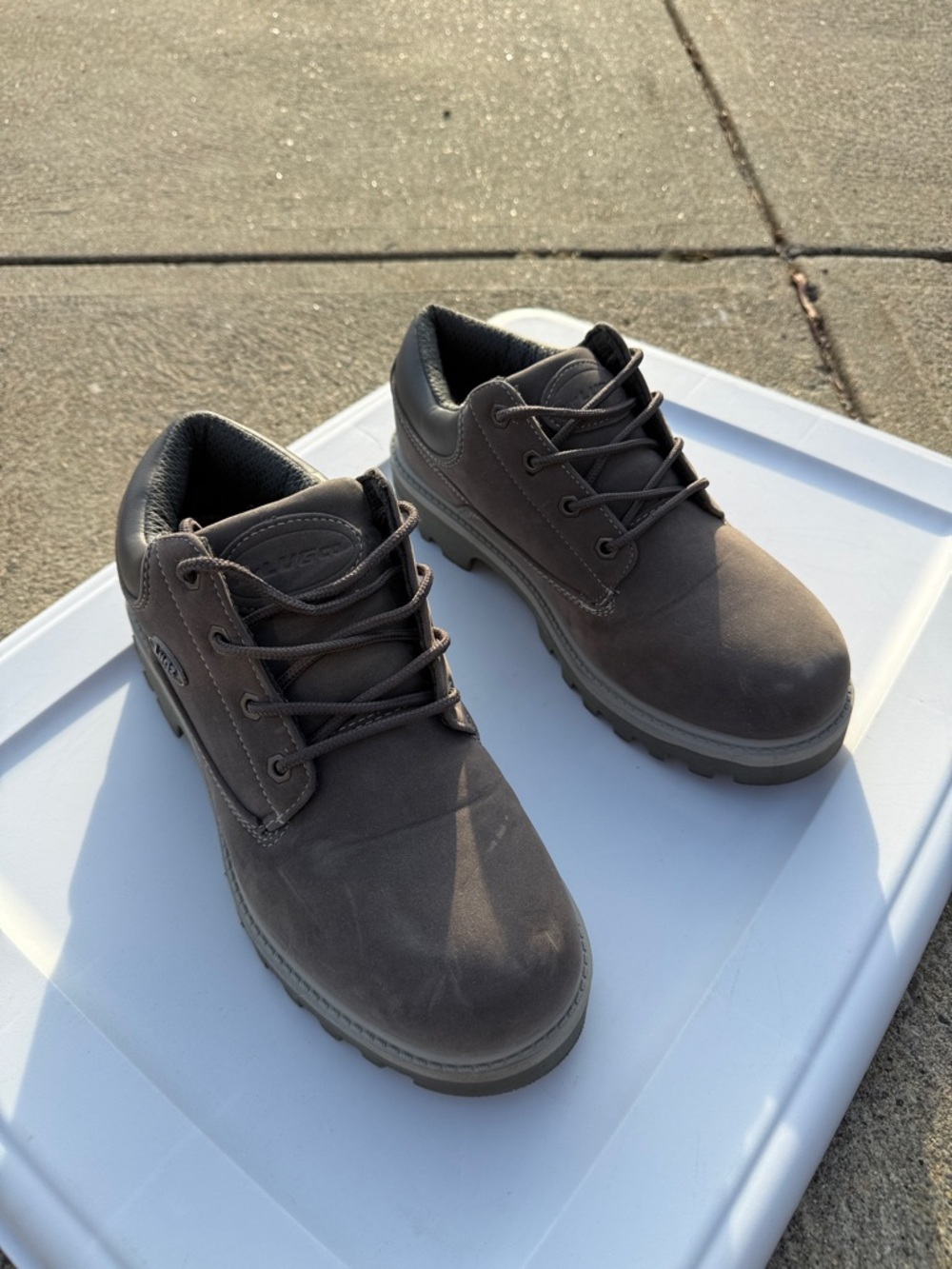 Lugz Men's Dove Gray Lace-Up Work Boots
